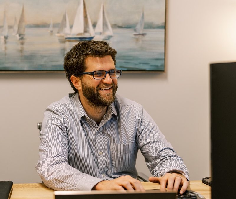 Worker at Computer Desk