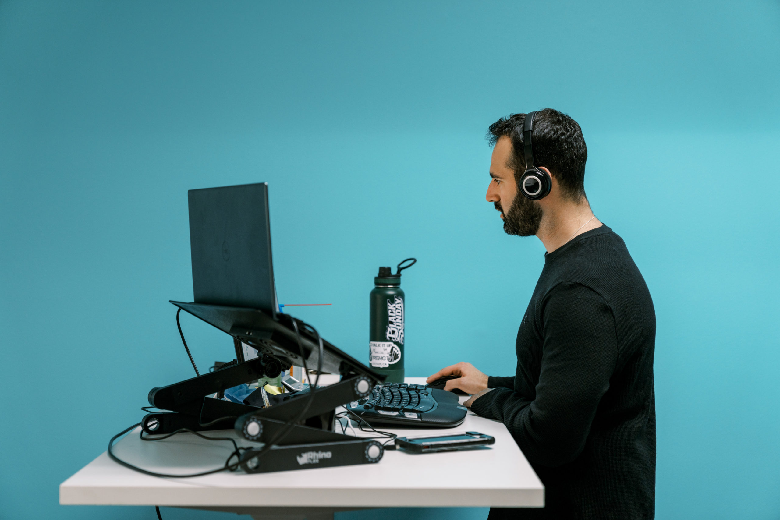 Worker at Computer Desk