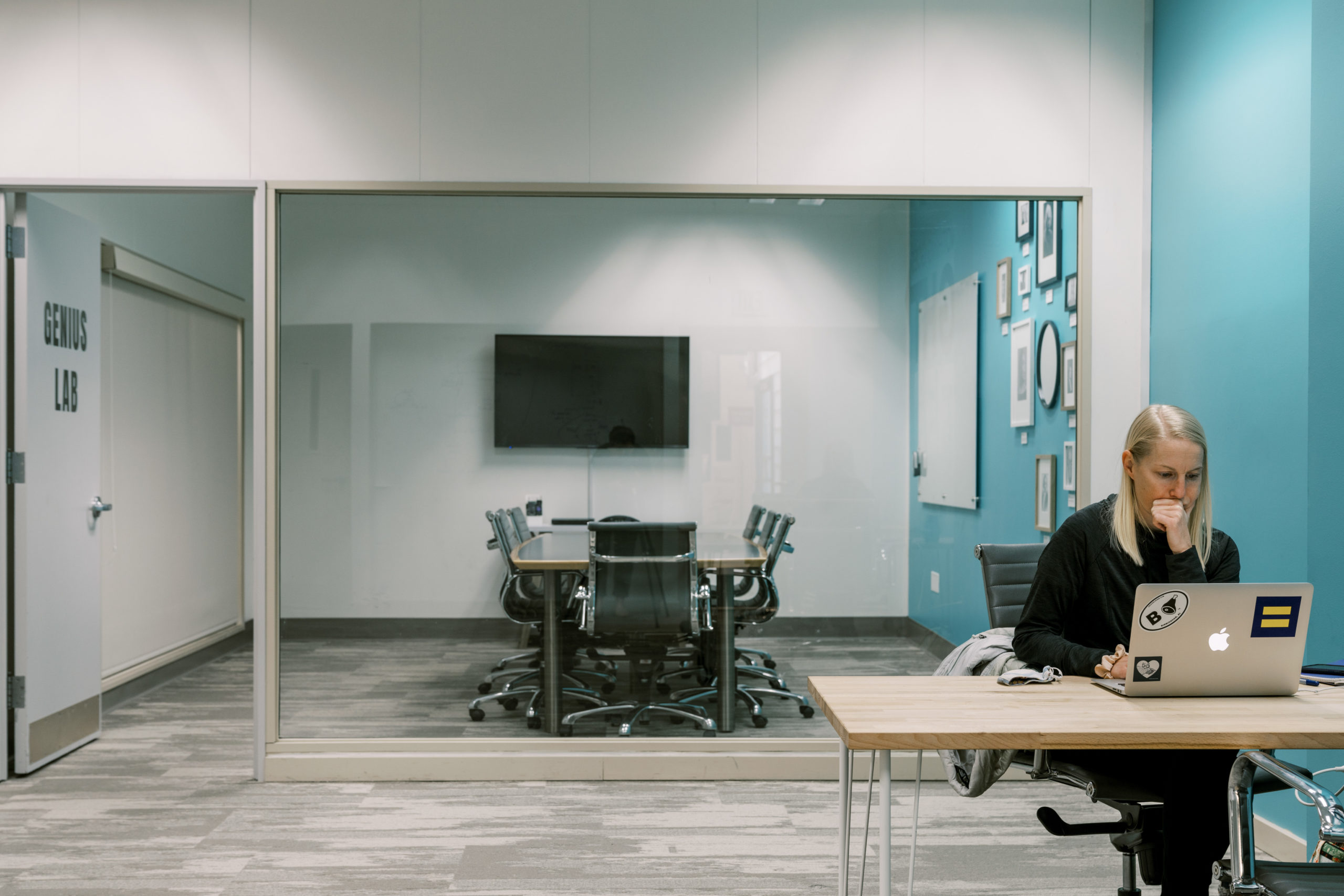 Worker at Computer Desk