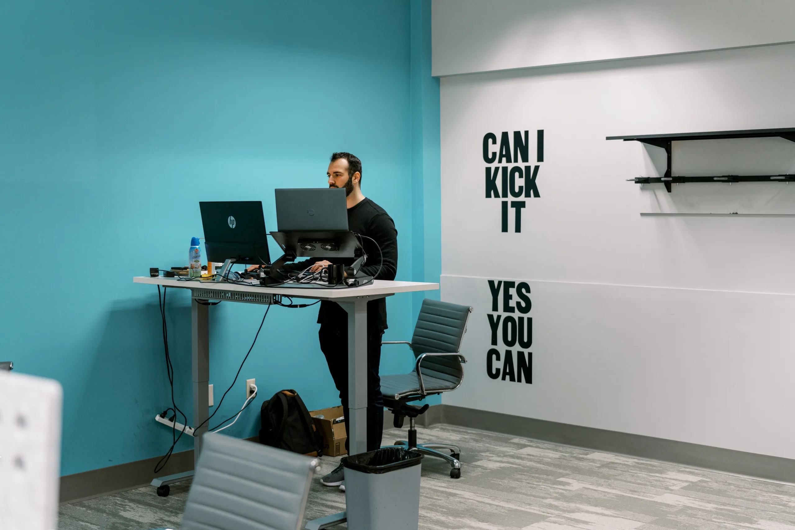 Worker at Computer Desk